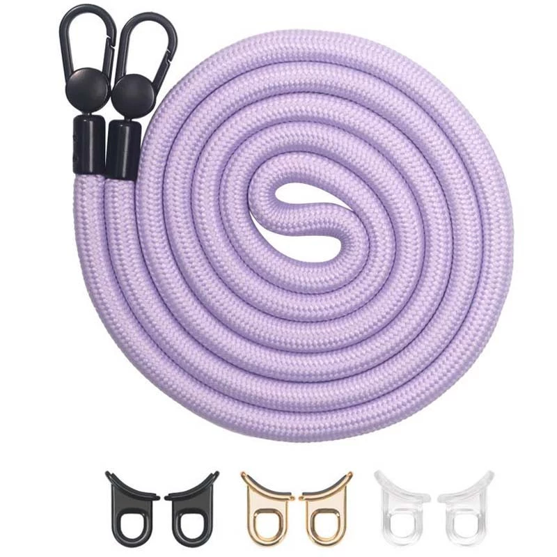 Прозорий силіконовий чохол з ремінцем на Apple iPhone 13 Pro Max (6.7") – Light Purple. Фото 3 з 12