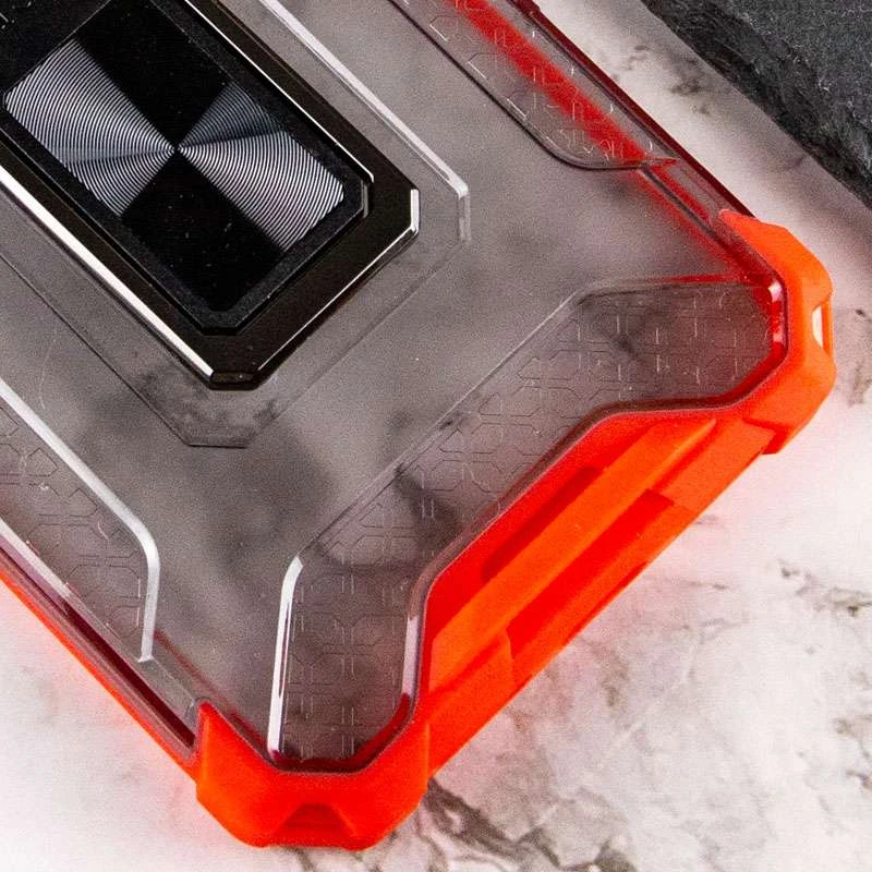 Противоударный чехол Transformer CrystalRing с защитой камеры для Apple iPhone 12 Pro (6.1") – Красный. Фото 4 из 4