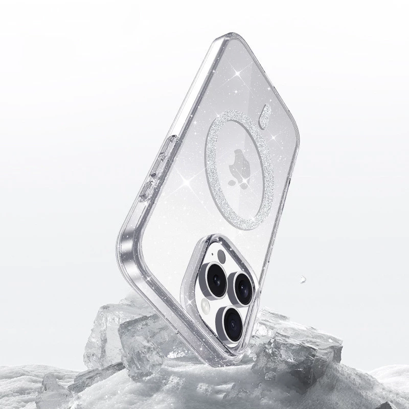 Чохол з блискітками та MagFit на Apple iPhone 14 Pro (6.1") – Clear. Фото 5 з 5