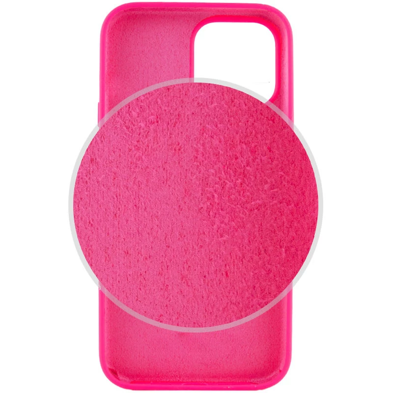 Чехол с закрытым низом Silicone Case для Apple iPhone 12 Pro Max (6.7") – Розовый / Barbie pink. Фото 3 из 4