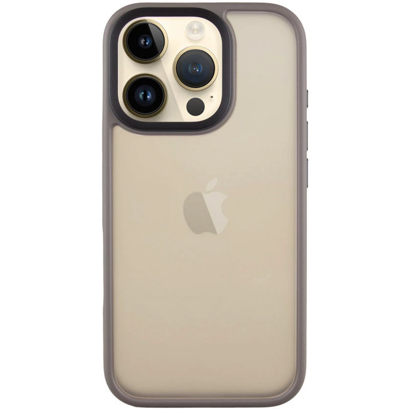 

TPU+PC с металлическими кнопками для Apple iPhone 16 Pro Max (Серый), Сірий