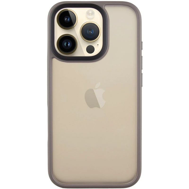 TPU+PC с металлическими кнопками для Apple iPhone 16 Pro – Серый / Grey. Фото 1 из 7