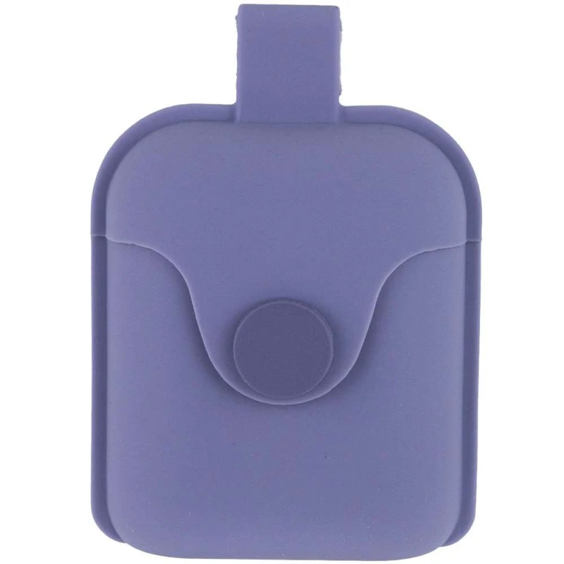 Силіконовий футляр на магніті для навушників  AirPods 1/2 – Сірий / Lavender Gray. Фото 2 з 4
