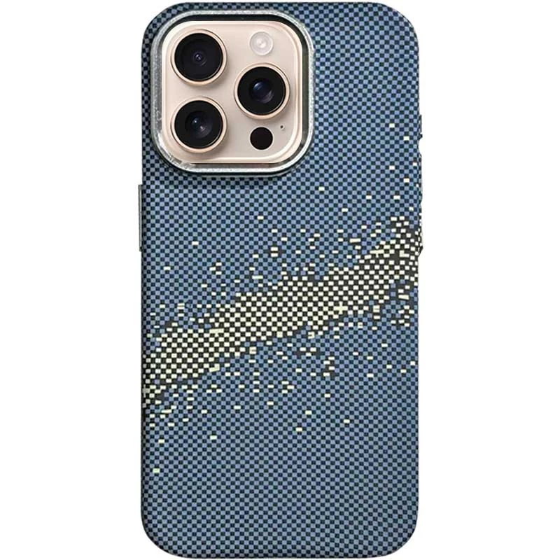 Пластиковая накладка Kevlar из Magnetic Safe для Apple iPhone 16 Pro Max – Blue. Фото 1 из 4