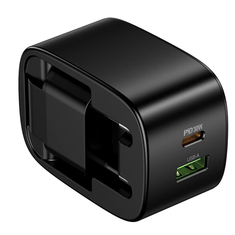 МЗП Hoco CS102A Folding PD30W+QC3.0 (1USB-A/1C) – Black. Фото 5 з 6