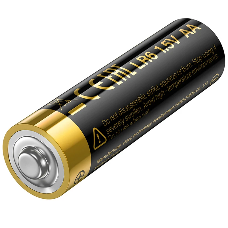 Батарейки Hoco JA1A AA (LR6) Alkaline 2 pcs – Black. Фото 6 из 6