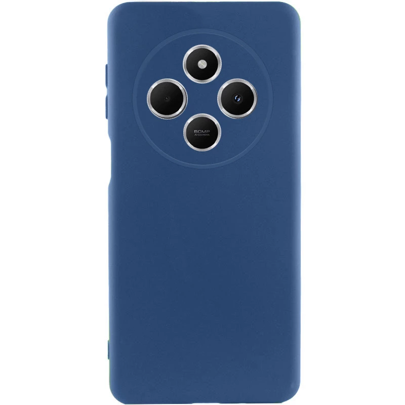 Чохол Silicone Case Lakshmi Plus з закритою камерою на Xiaomi Redmi 14C / Poco C75 – Синій / Navy Blue. Фото 1 з 6