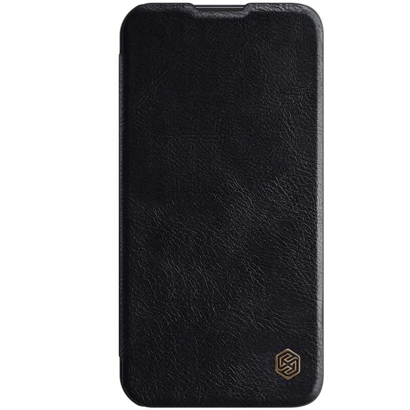 

Кожаный чехол (книга) Nillkin Qin Pro со шторкой для камеры для Apple iPhone 13 Pro Max (6.7") (Черный), Чорний