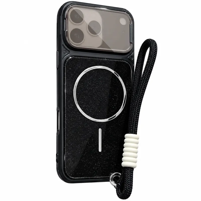 Чехол TPU+PC Pacific with Magnetic Fit and straps для Apple iPhone 18 Pro – Black. Фото 1 из 3