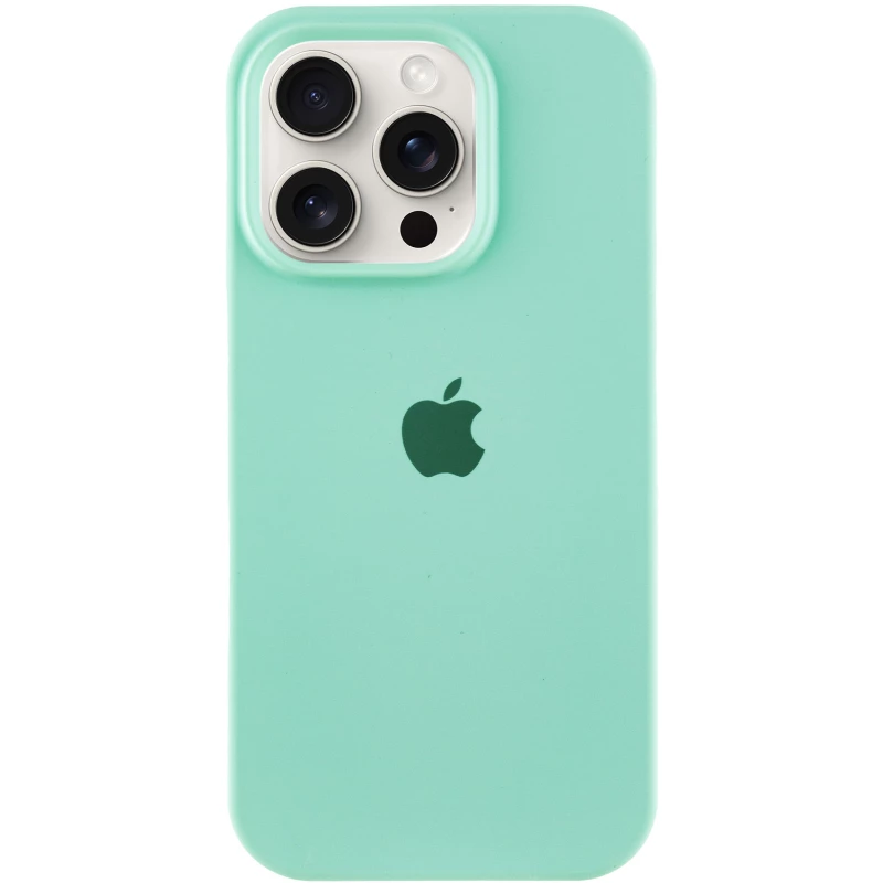 Чехол Silicone Case с закрытым низом для Apple iPhone 15 Pro Max (6.7") – Бирюзовый / Turquoise. Фото 1 из 5