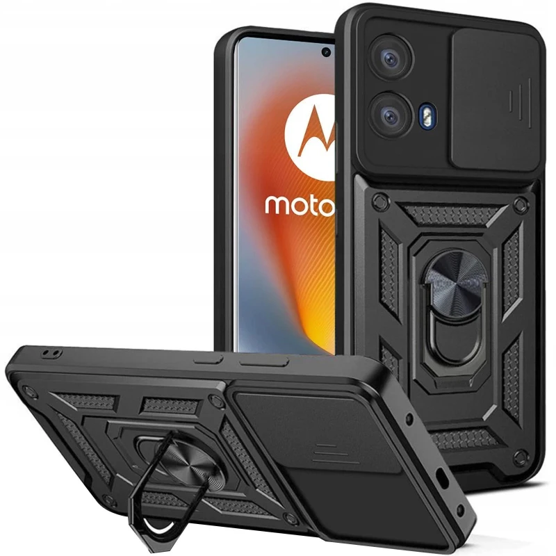 Ударопрочный чехол Ummi Camshield Serge Ring (in box) для Motorola Moto G04 – Черный / Black. Фото 1 из 2