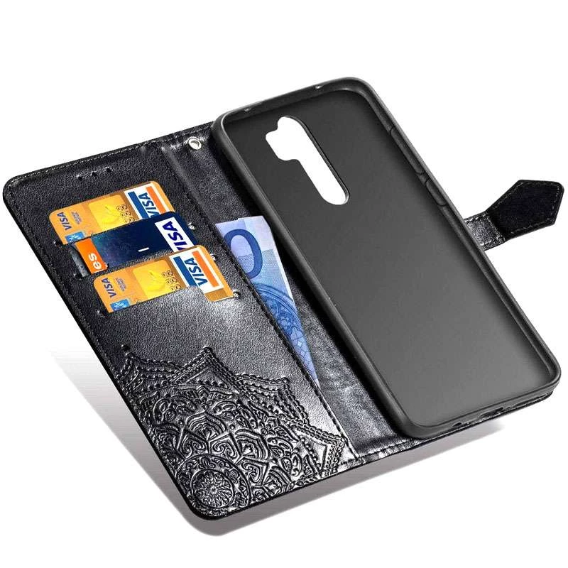 Кожаный чехол-книжка Art Case с визитницей для Xiaomi Redmi 9 – Черный. Фото 6 из 6