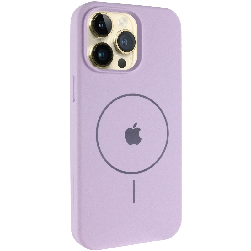 Чохол Silicone Case Full Protective (AA) V2 with MagSafe для Apple iPhone 16e (6.1") – Бузковий / Lilac. Фото 2 з 6
