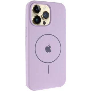 Чехол Silicone Case Full Protective (AA) V2 with MagSafe для Apple iPhone 17 Pro Max (6.9") — Сиреневый / Lilac