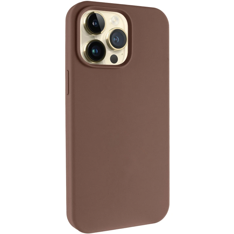 Чохол з закритим низом Silicone Case на Apple iPhone 13 Pro (6.1") – Коричневий / Brown. Фото 2 з 6