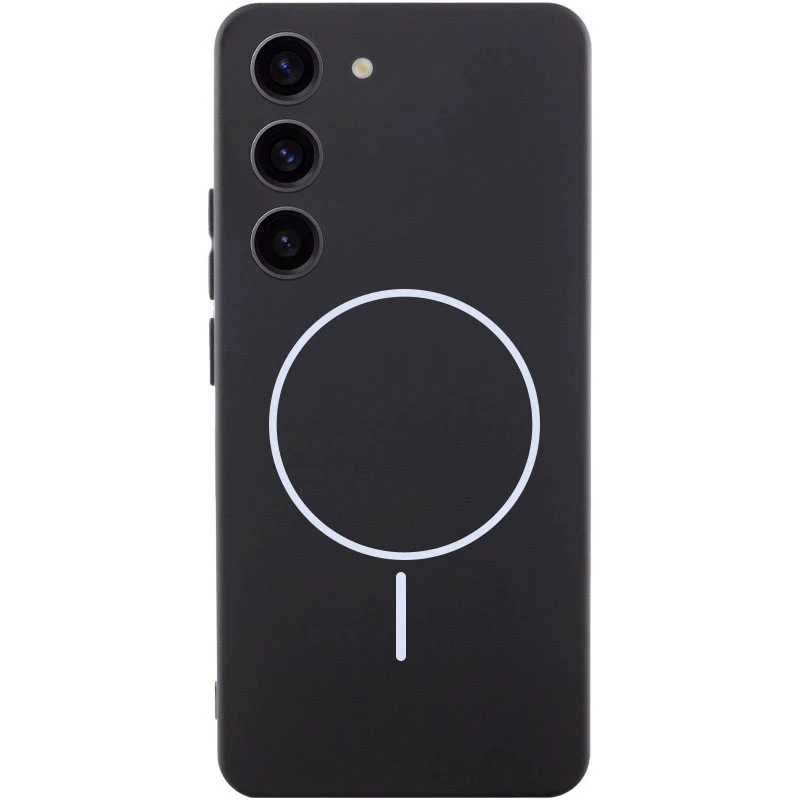 Силіконовий чохол Lakshmi MagFit з захистом камери для Samsung Galaxy S23 – Чорний / Black. Фото 1 з 4