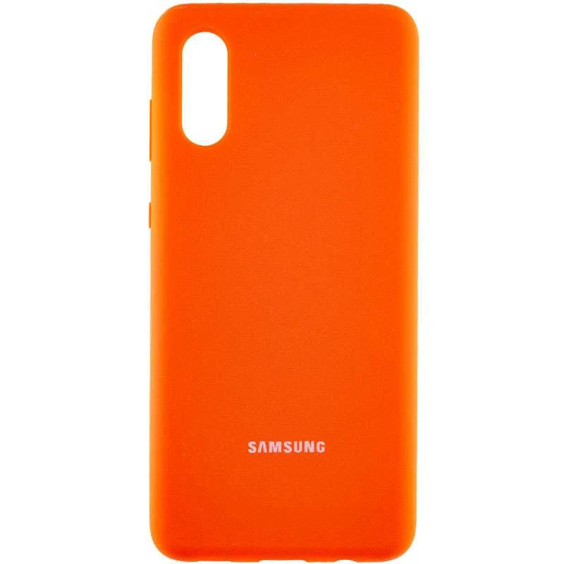 

Чехол Silicone Case с закрытым низом для Samsung Galaxy A02 (Оранжевый / Neon Orange), Помаранчевий / neon orange