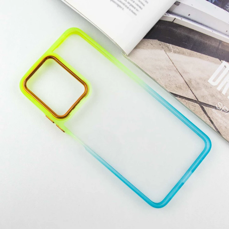 Силіконовий чохол фреш на Xiaomi Redmi 13C – Бірюзовий / Лимонный. Фото 3 з 9