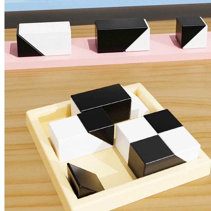 Настільна інтерактивна гра Ummi ME-149 Hidden Black and White Blocks – Black / White. Фото 5 з 7