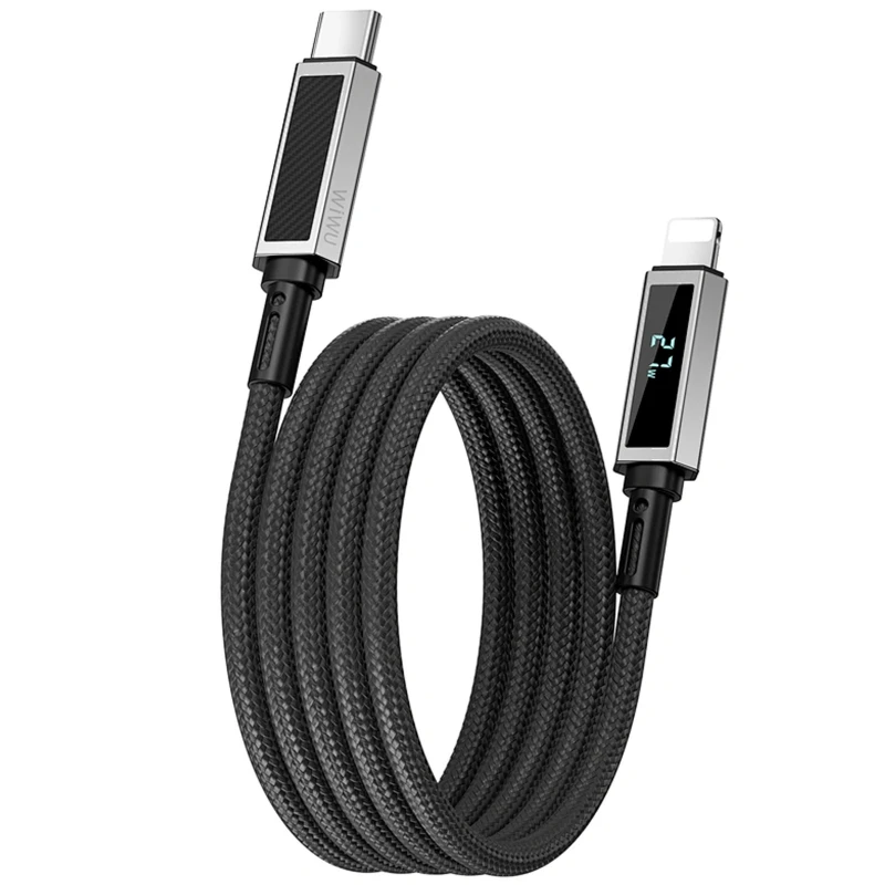Дата кабель WIWU C080 Warriors Type-C to Lightning 27W (1m) – Black. Фото 4 з 6