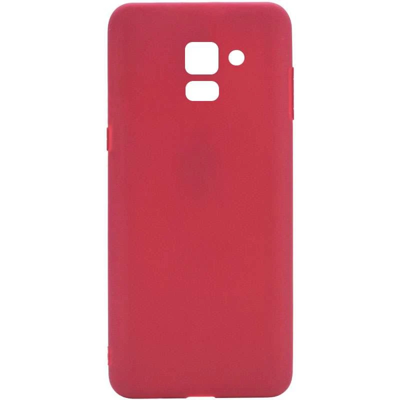 

Кольоровий силіконовий чохол на Samsung A530 Galaxy A8 (2018) (Бордовий)