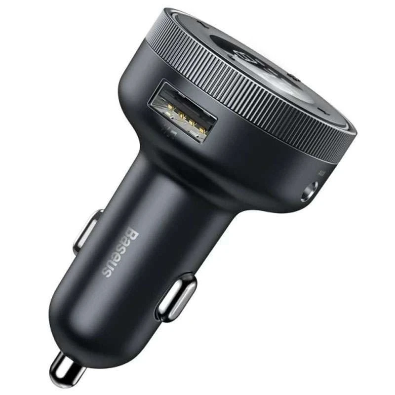 АЗУ FM модулятор Baseus Enjoy (5V/3.4A) (CCLH-01) – Черный. Фото 3 из 4