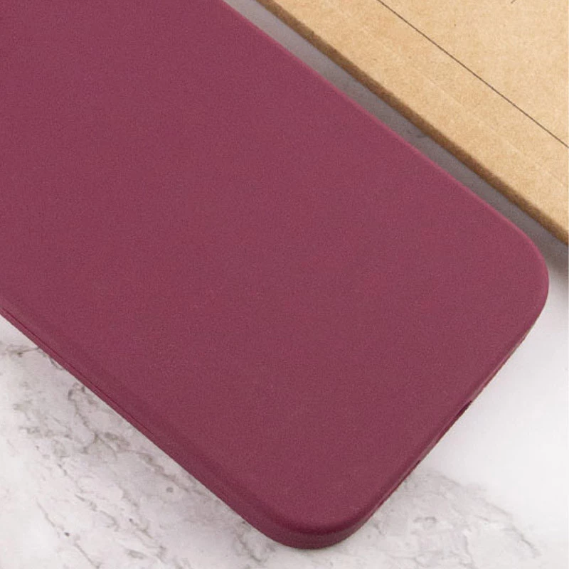 Чохол з закритим низом Silicone Case на Apple iPhone XR (6.1") – Бордовий / Plum. Фото 3 з 3