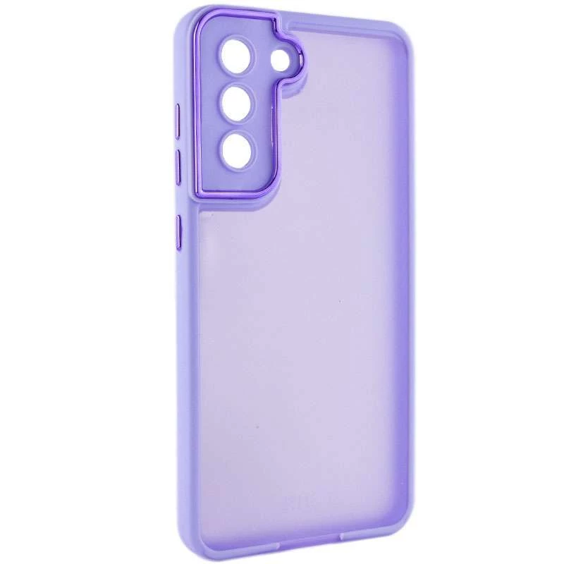 

TPU+PC чехол Accent для Samsung Galaxy S21 FE (White / Purple)