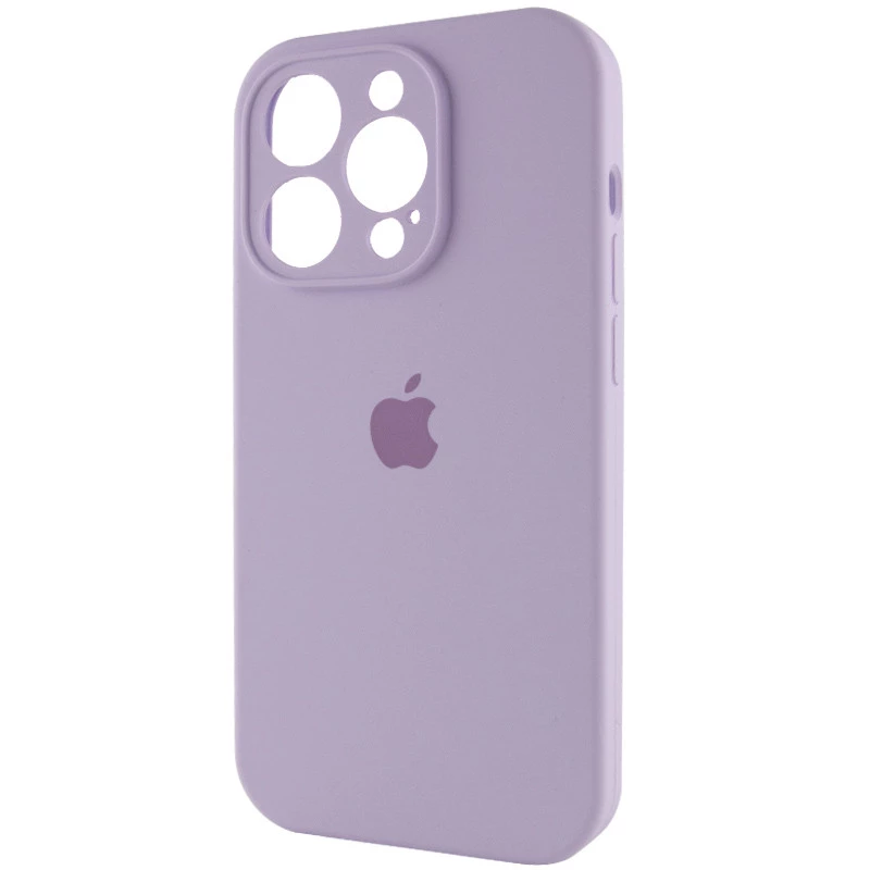 Чехол Silicone Case с защитой камеры для Apple iPhone 15 Pro Max (6.7") – Сиреневый / Lilac. Фото 3 из 6