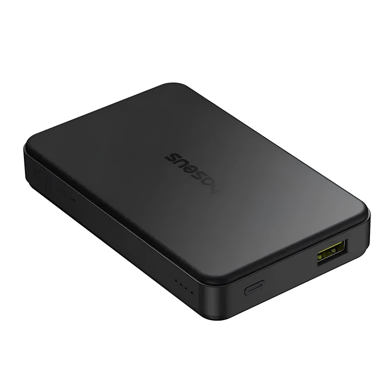 Портативное ЗУ Power Bank Baseus Airpow II OS Qi2 22.5W с БЗУ 10000 mAh (P10080000) – Cosmic Black. Фото 4 из 5