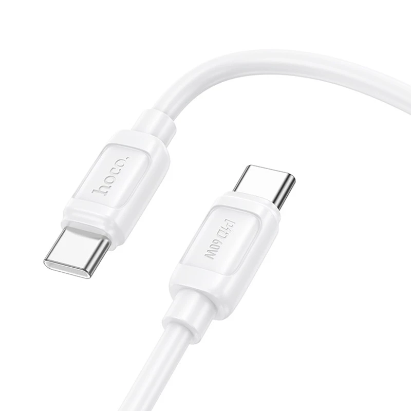 Дата кабель Hoco X115 Surpass Type-C to Type-C 60W (1m) – White. Фото 3 з 5