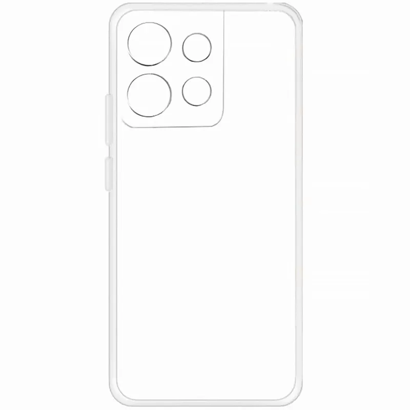Ультратонкий силиконовый чехол 1,5 мм с защитой камеры для Motorola Edge 70 Fusion – Бесцветный (прозрачный). Фото 1 из 1