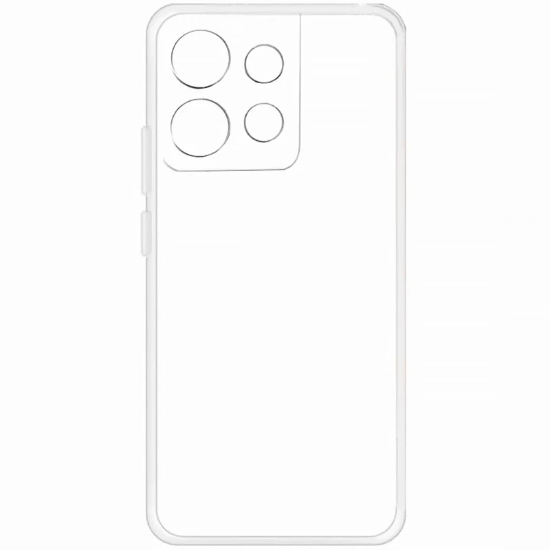 Ультратонкий силиконовый чехол 1,5 мм с защитой камеры для Motorola Moto G15 4G – Бесцветный (прозрачный). Фото 1 из 1