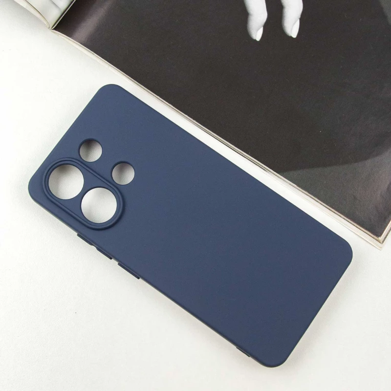 Чохол Silicone Case Lakshmi з закритою камерою на Xiaomi Redmi Note 13 4G – Синій / Midnight Blue. Фото 3 з 10