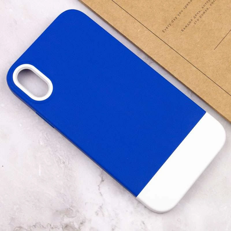 Двоколірний чохол Bichromatic на Apple iPhone X (5.8") – Navy Blue / White. Фото 5 з 5