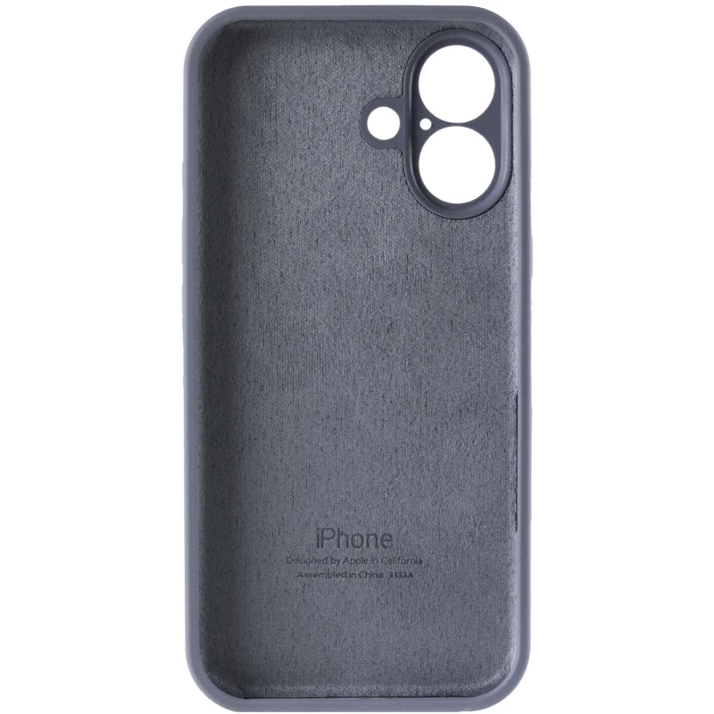 Чохол Silicone Case з захистом камери на Apple iPhone 16 Plus – Сірий / Lavender Gray. Фото 7 з 8