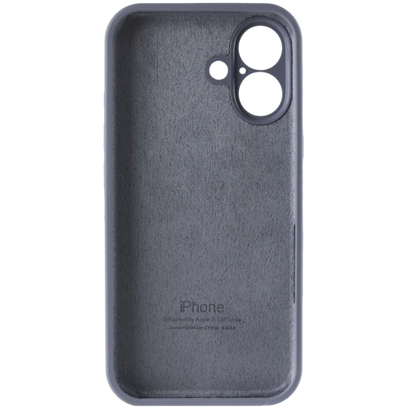 Чехол Silicone Case с защитой камеры для Apple iPhone 17 (6.3") – Серый / Lavender Gray. Фото 3 из 3