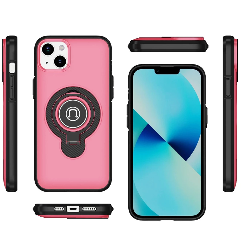 TPU+Textured PC Magnet для Apple iPhone 15 (6.1") – Pink. Фото 4 из 4