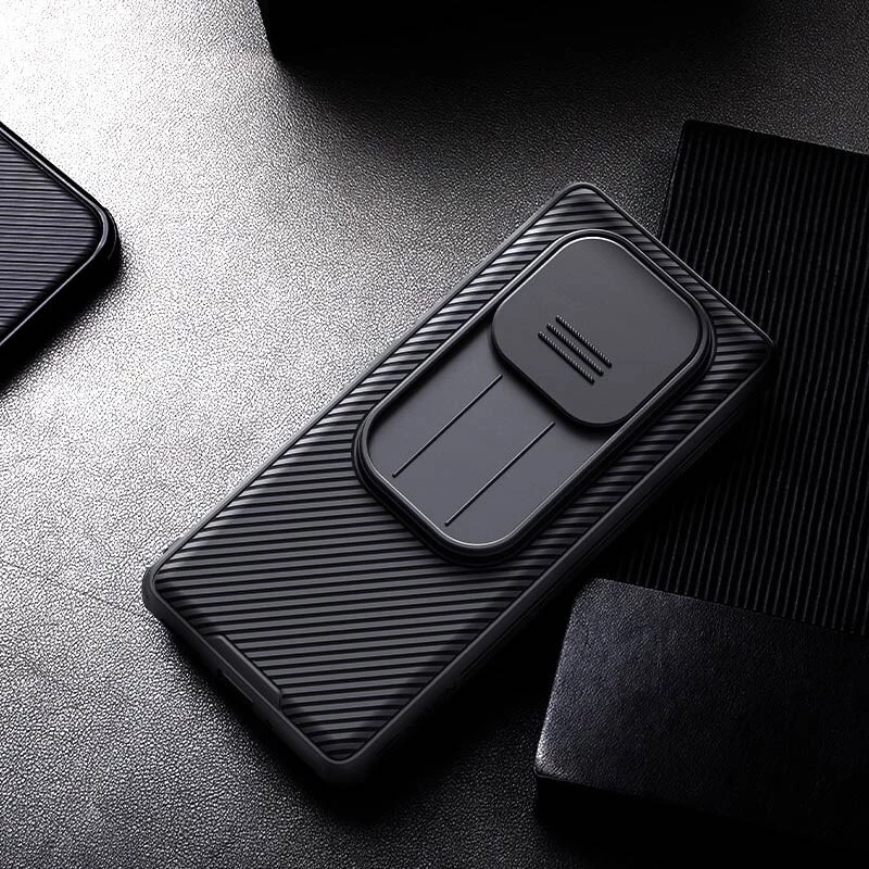 Карбоновая накладка Nillkin Pro со шторкой для камеры для Xiaomi Redmi Note 14 Pro+ 5G – Black. Фото 6 из 6