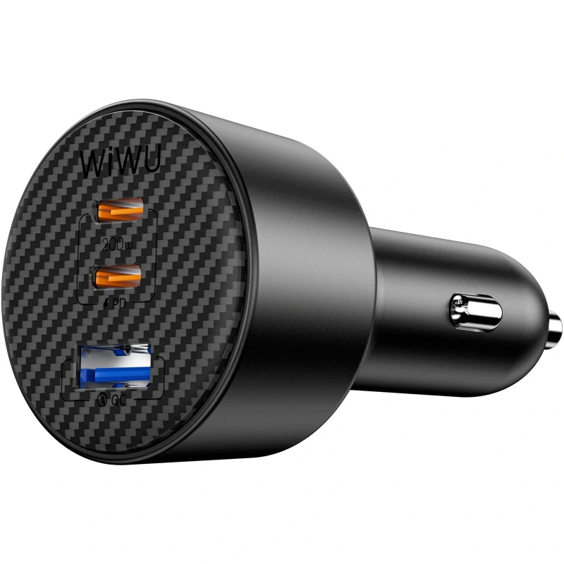 АЗП WIWU CC026 Warriors PD200W+QC3.0 (1USB-A/2C) – Black. Фото 3 з 6
