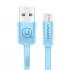 Дата кабель USAMS US-SJ201 USB to MicroUSB 2A (1.2m) – Блакитний. Фото 2 з 4
