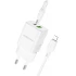 СЗУ Borofone BN14 Royal PD30W+QC3.0 (1USB-A/1C) + кабель Type-C to Lightning – White. Фото 2 из 4