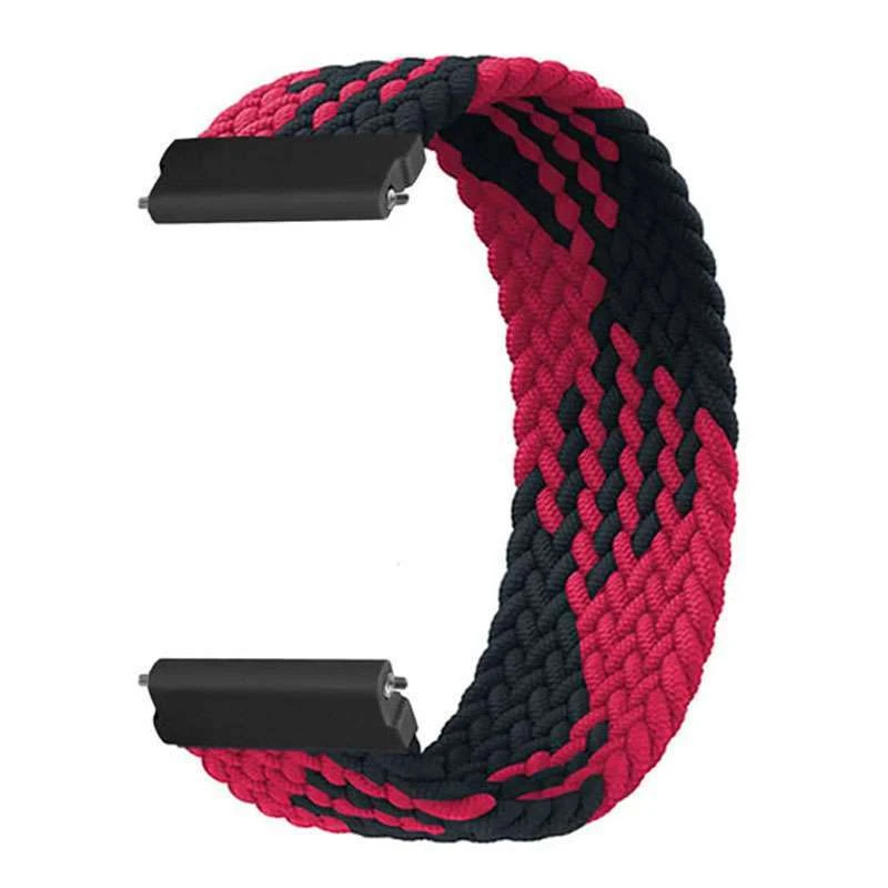 

Ремешок Nylon Solo Loop для Xiaomi Amazfit / Samsung 20mm (Long 135 mm) (Черный / Красный), Чорний / червоний