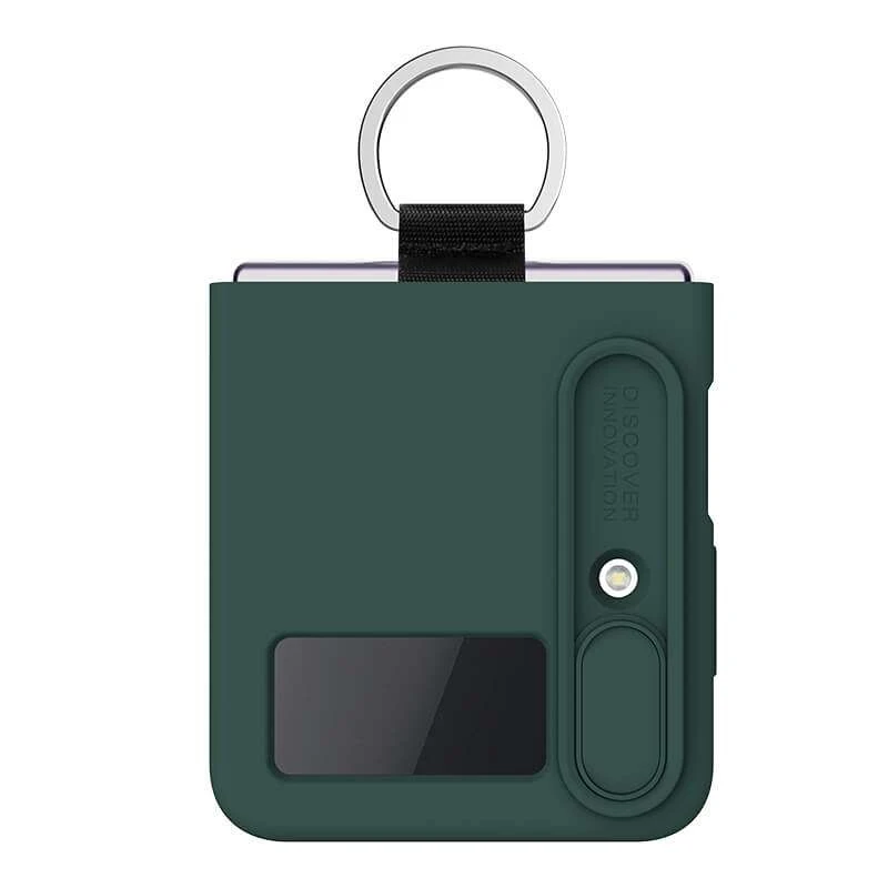 Силиконовая накладка Nillkin Camshield Silky для Samsung Galaxy Z Flip4 – Forest Green. Фото 4 из 5