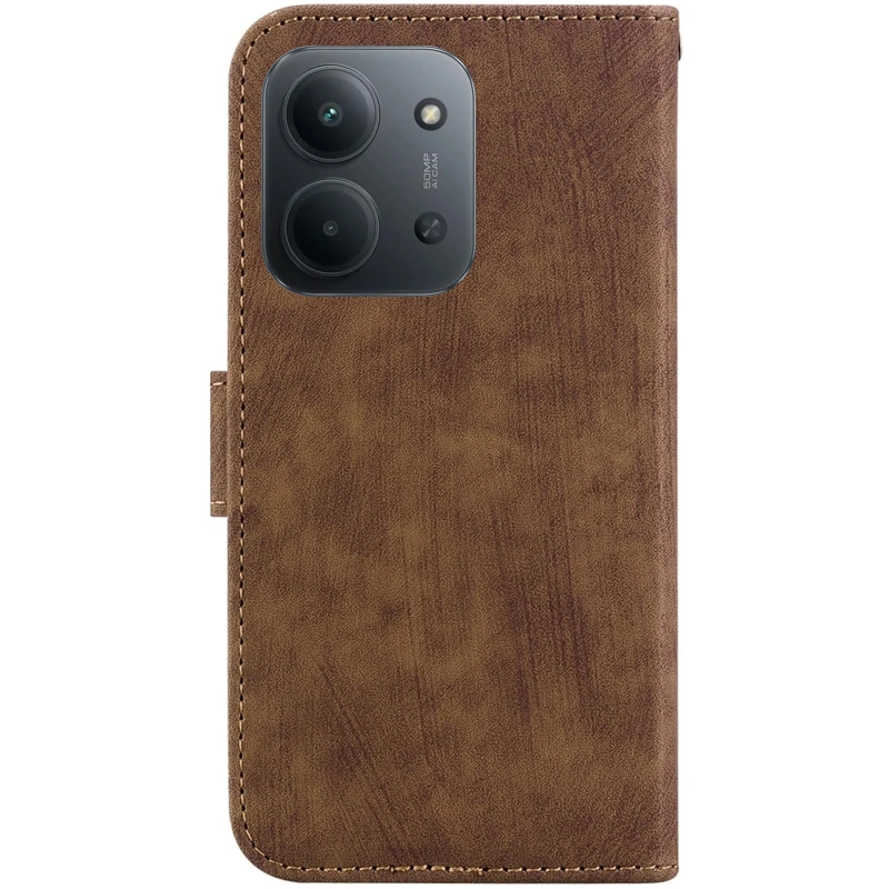 Шкіряний чохол-книжка Cute Tiger для Xiaomi Redmi 15C (EU) – Brown. Фото 3 з 5