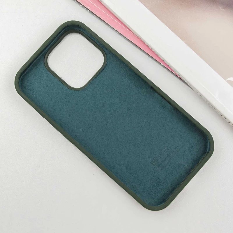 Чехол Silicone Case с закрытым низом для Apple iPhone 16 Pro Max – Зеленый / Cyprus Green. Фото 6 из 12