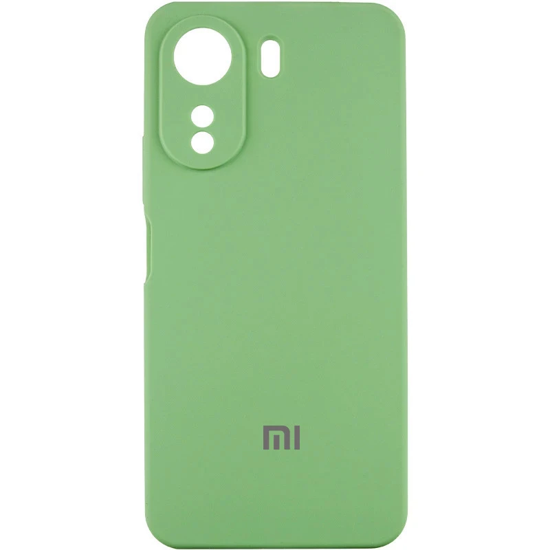 Чохол Silicone Case Lakshmi Premium L з закритою камерою на Xiaomi Redmi 13C – М'ятний / Mint. Фото 2 з 8