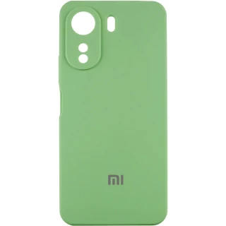 Чехол Silicone Case Lakshmi Premium L с закрытой камерой для Xiaomi Redmi 13C — Мятный / Mint