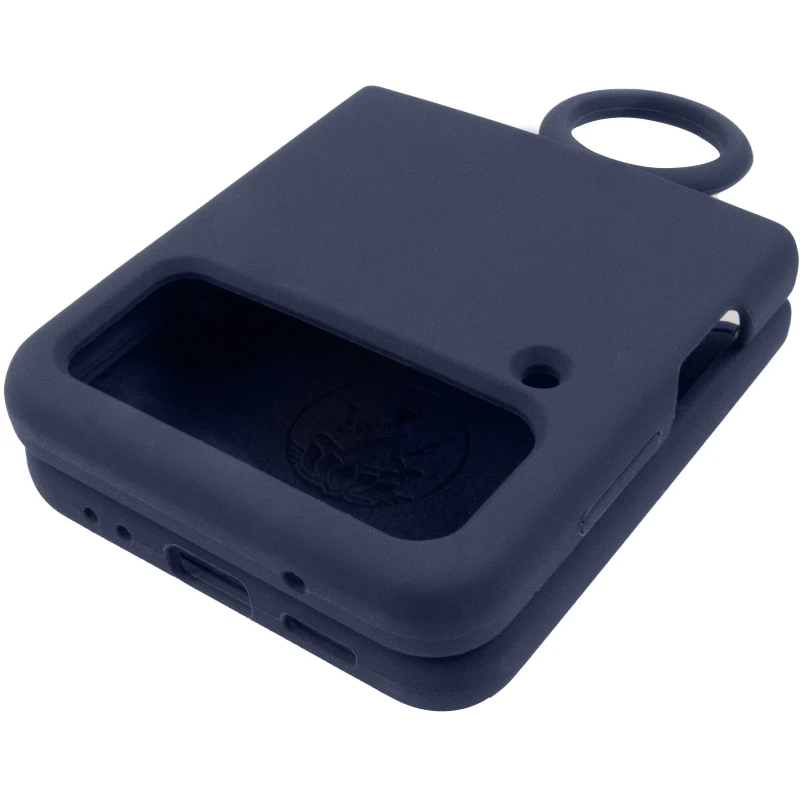 Чохол Foldables Silicone Cover Lakshmi (AAA) для Samsung Galaxy Z Flip4 – Темно-синій / Midnight blue. Фото 6 з 6