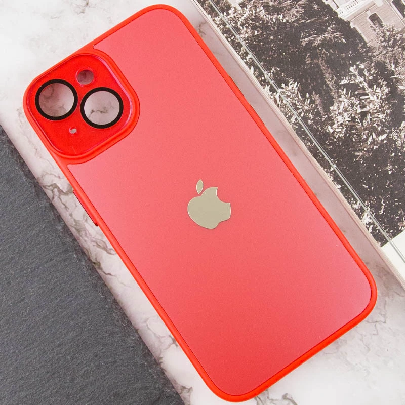 Силіконовий сапфіровий чохол з захистом камери на Apple iPhone 14 (6.1") – Червоний / Red. Фото 7 з 8